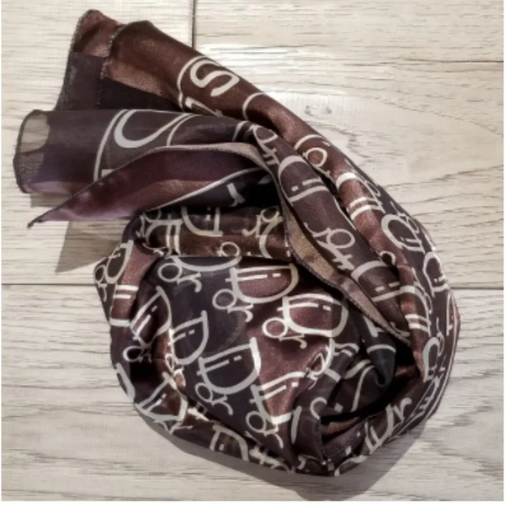 Dior Brown and Cream Scarf